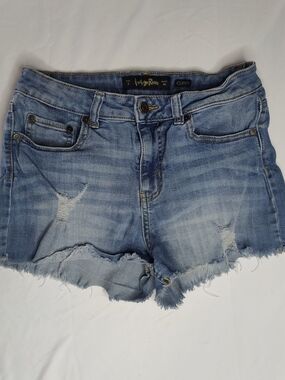 Indigo Rein Light Blue Distressed Denim Cutoff Shorts